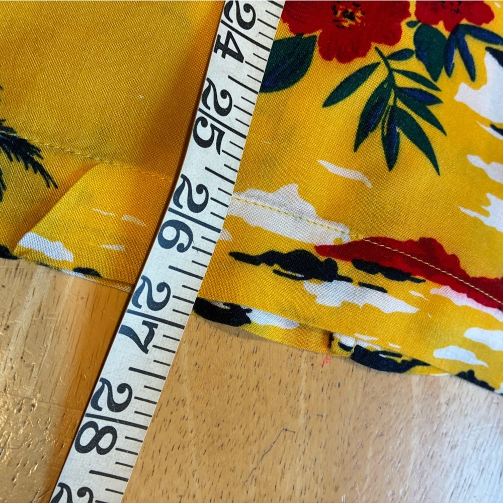 Bugle Boy Classics Women’s Tropical Yellow Hawaiian Shirt XL - Picture 12 of 12